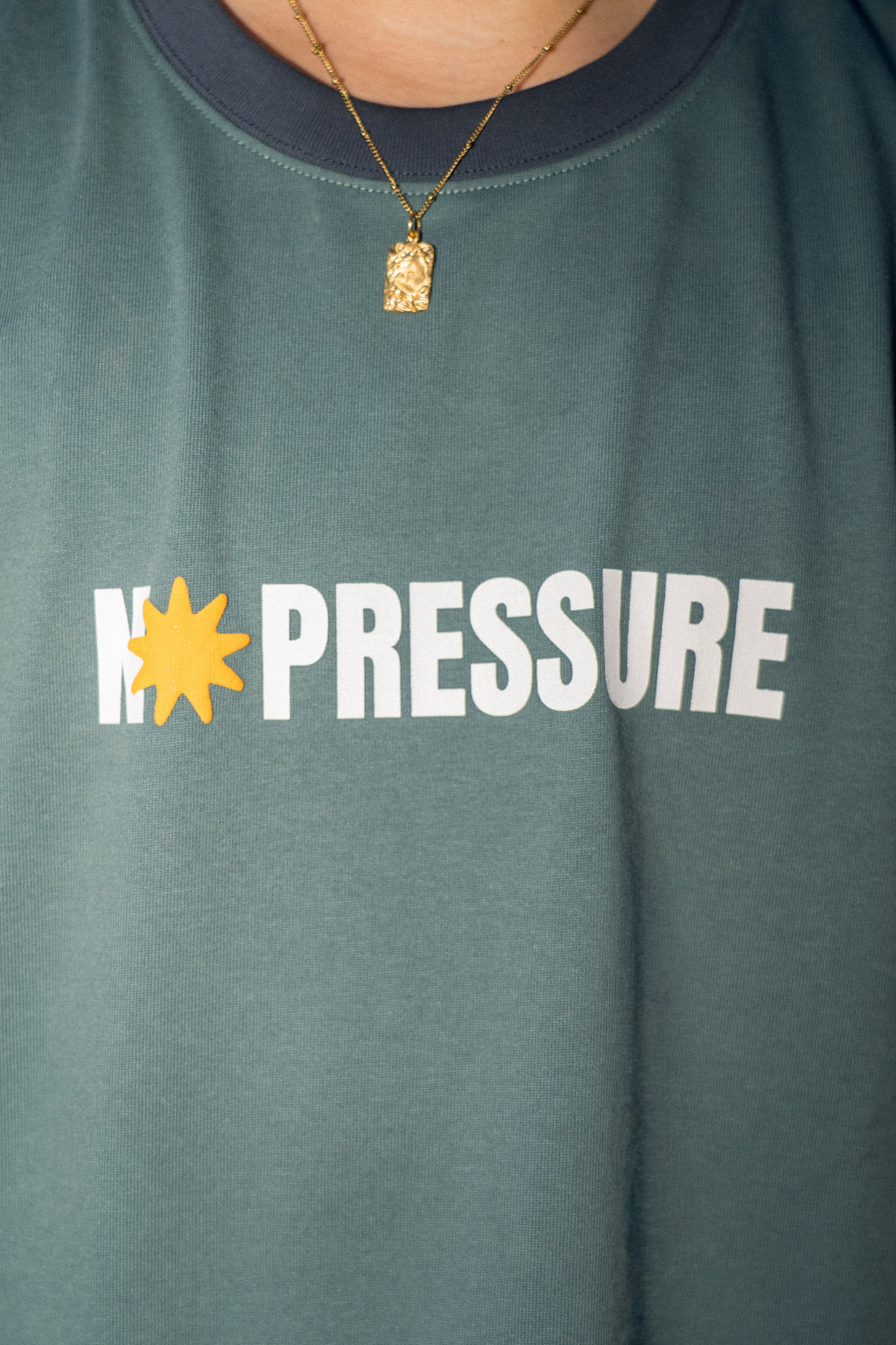 No Pressure Tee in Lagoon