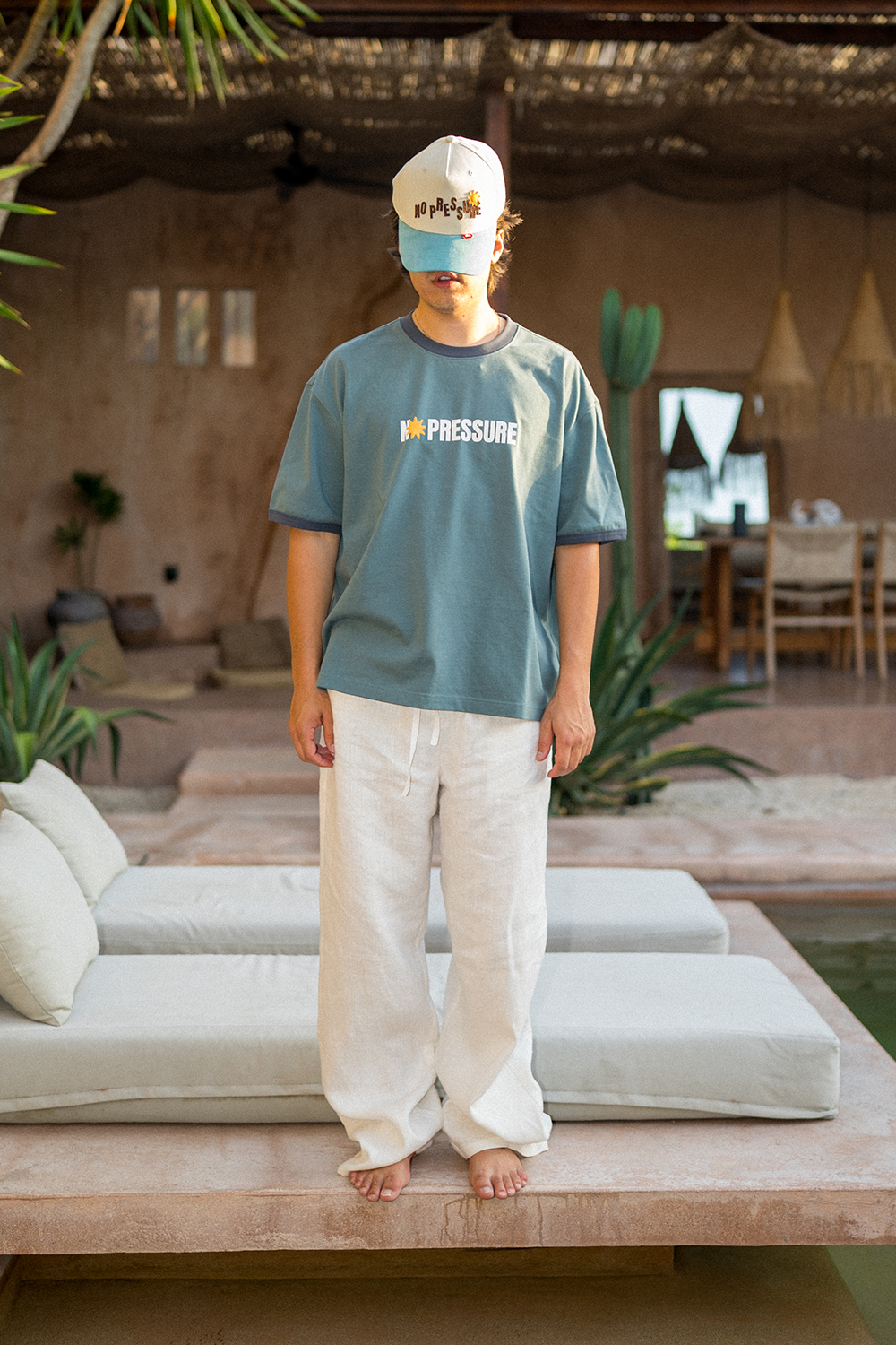 No Pressure Tee in Lagoon