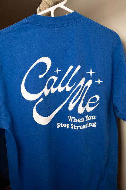 Call Me | Blue Tee