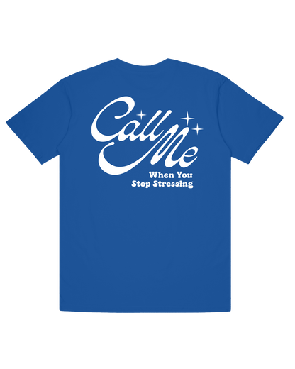 Call Me | Blue Tee