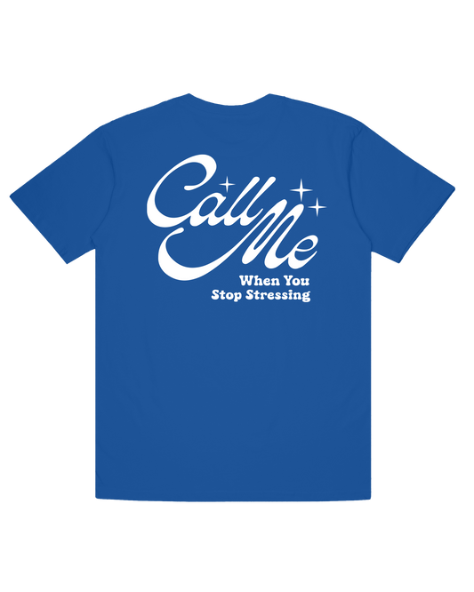 Call Me | Blue Tee