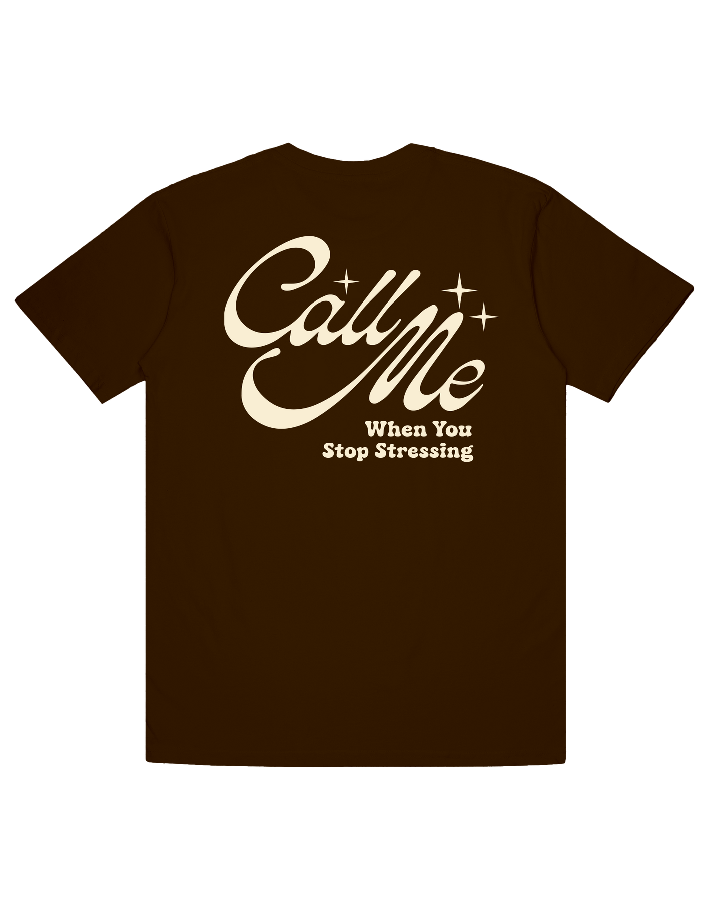 Call Me | Brown Tee